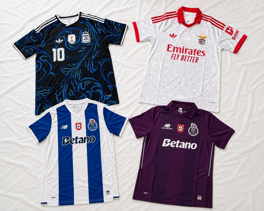 Camisolas de clubes e seleções