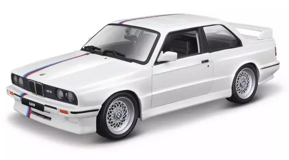 1988 BMW 3 Series M3 white 1:24 BBURAGO. Nowy Produkt