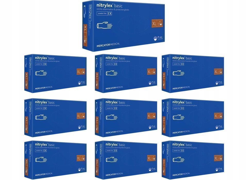 Rękawice Nitrylowe 100 Szt. Nitrylex Basic Dark Blue 10-Xl - 10 Kpl.