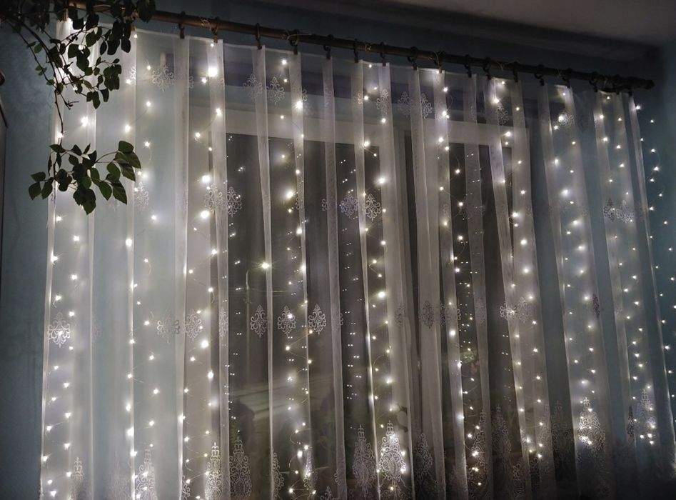 Kurtyna LED na Okno • Lampki Świąteczne • Wysoka Jakość