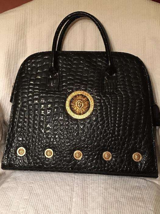 Black Patent Leather Suitcase