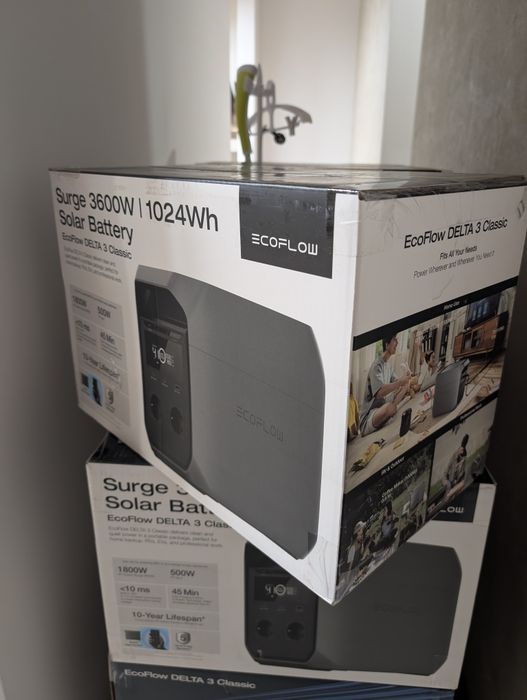 В наявності!! Зарядні станції Ecoflow Delta 3 Classic Європа (Екофло Дельта 3) 1800 вт, 1024 Вт/год, нові, запаковані