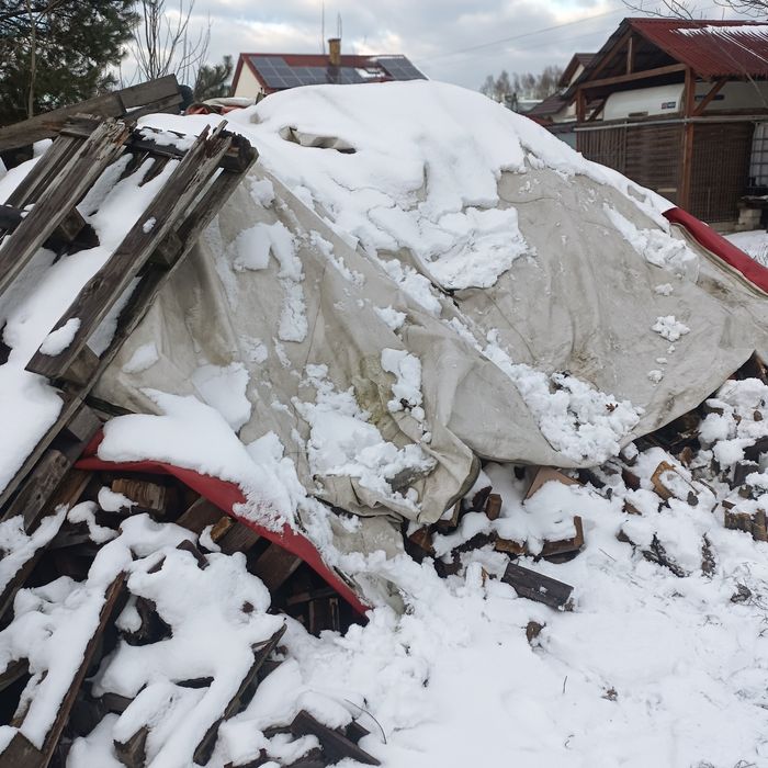 Stos drzewa pocietego