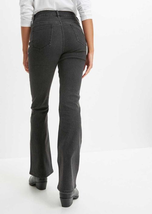 B.P.C szare spodnie jeansowe z dżetami damskie rozszerzane 40.