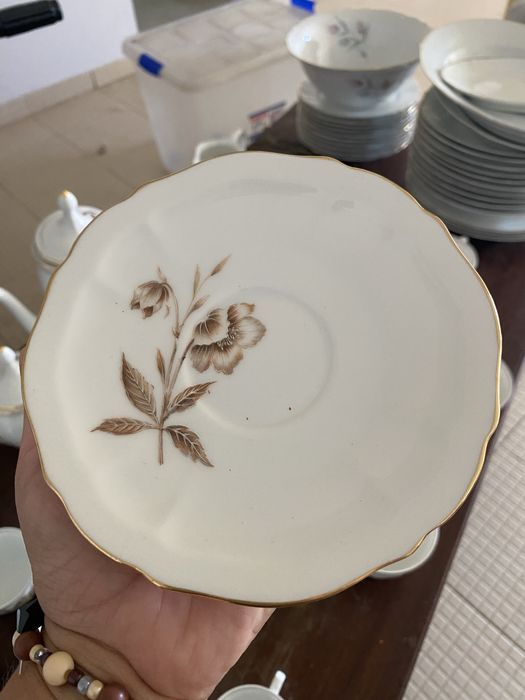 Serviço de Chá Antigo S.P. Coimbra / Vista Alegre – Anos 60/70 – Porcelana Portuguesa