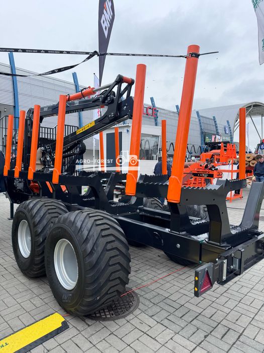 Przyczepa z HDS Lesna BMF10T z zurawiem BMF720 Full od BMF Polska !