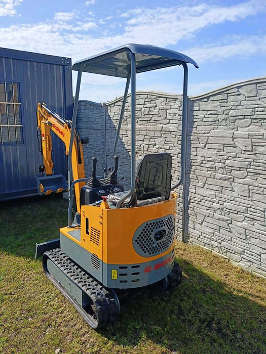 Nowa Minikoparka G-SHAN 1000kg+szybko złączka,trzy łyżki,ramię skrętne