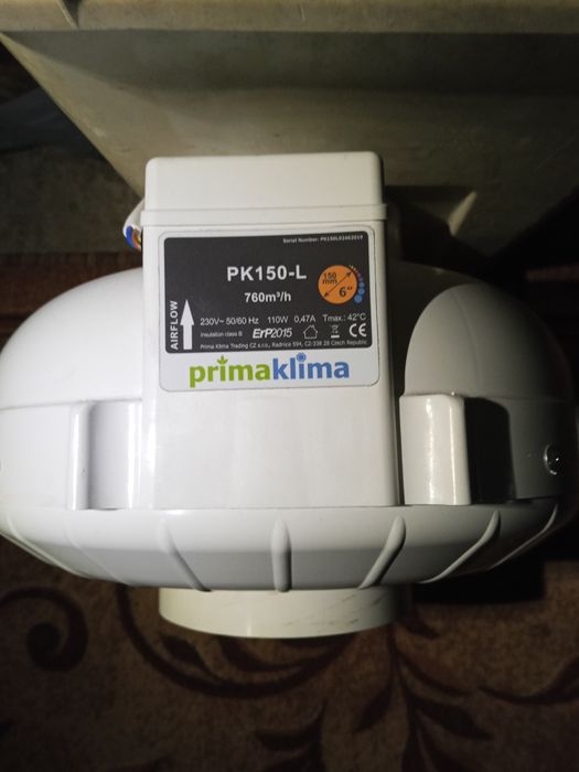 Канальний вентилятор PRIMA KLIMA