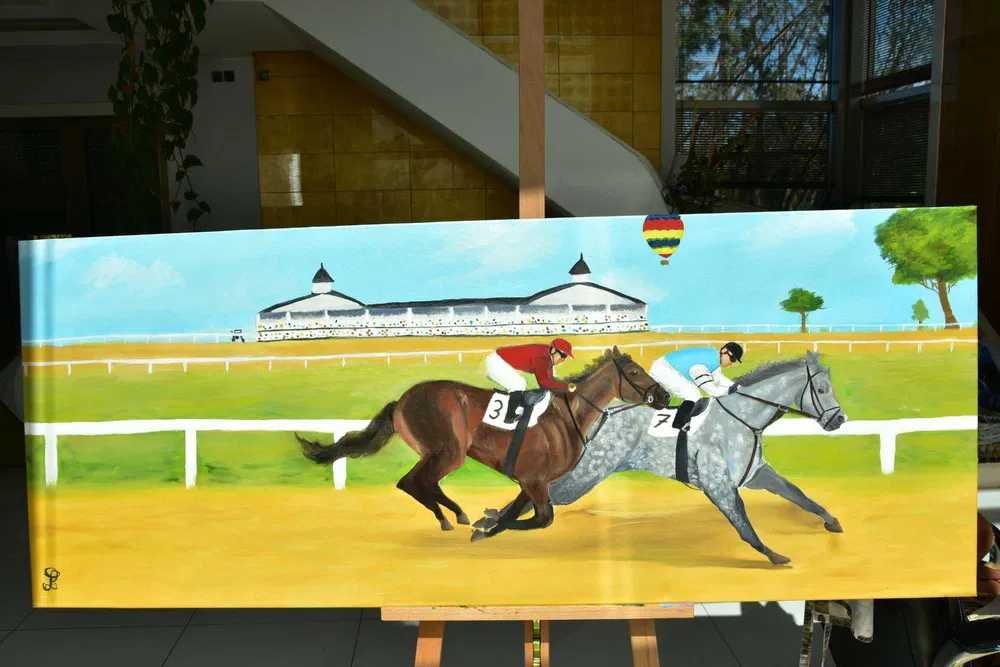 Quadro - Pintura a Óleo Original "Dia do Competição"