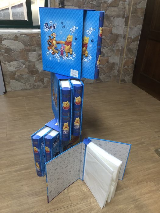 6 albuns Winnie The Pooh com caixa