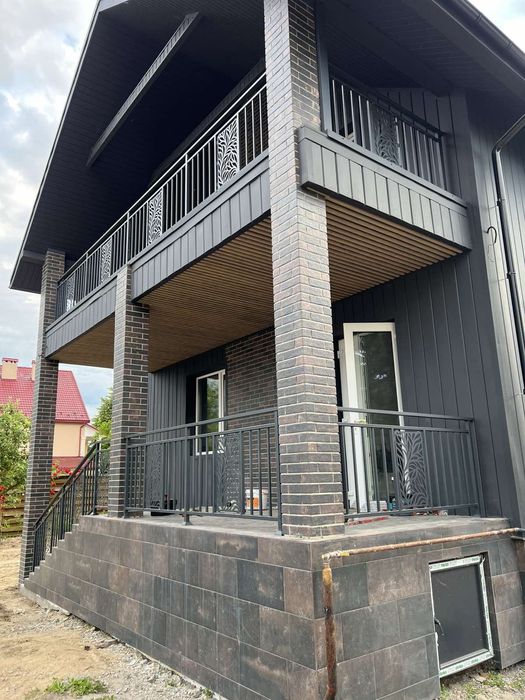 Перила чорний метал (нержавіюча сталь)