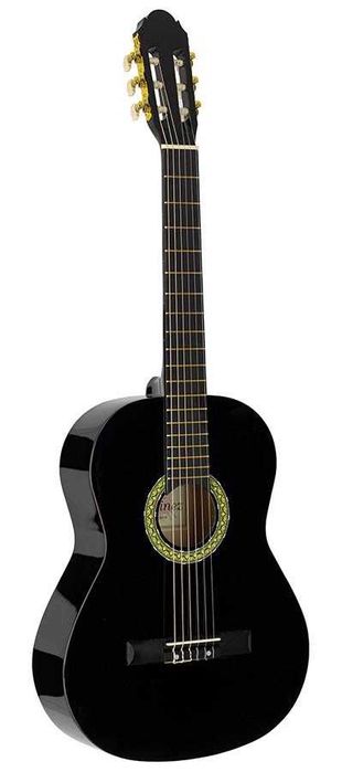 Gitara klasyczna 4/4 A. Martinez czarna | ZESTAW | idealna na początek