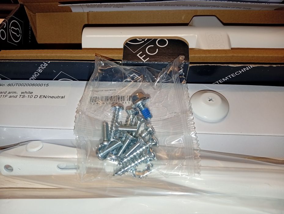 Доводчик з тягою ECO Schulte TS-10D білий RAL9016, EN2/3/4, 80 кг.