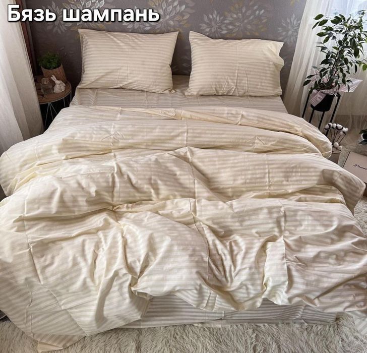 Постільна білизна бязь смужка однотон, індивідуальний пошив