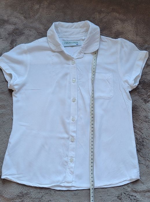 Biała bluzka dla dziewczynki r. 128