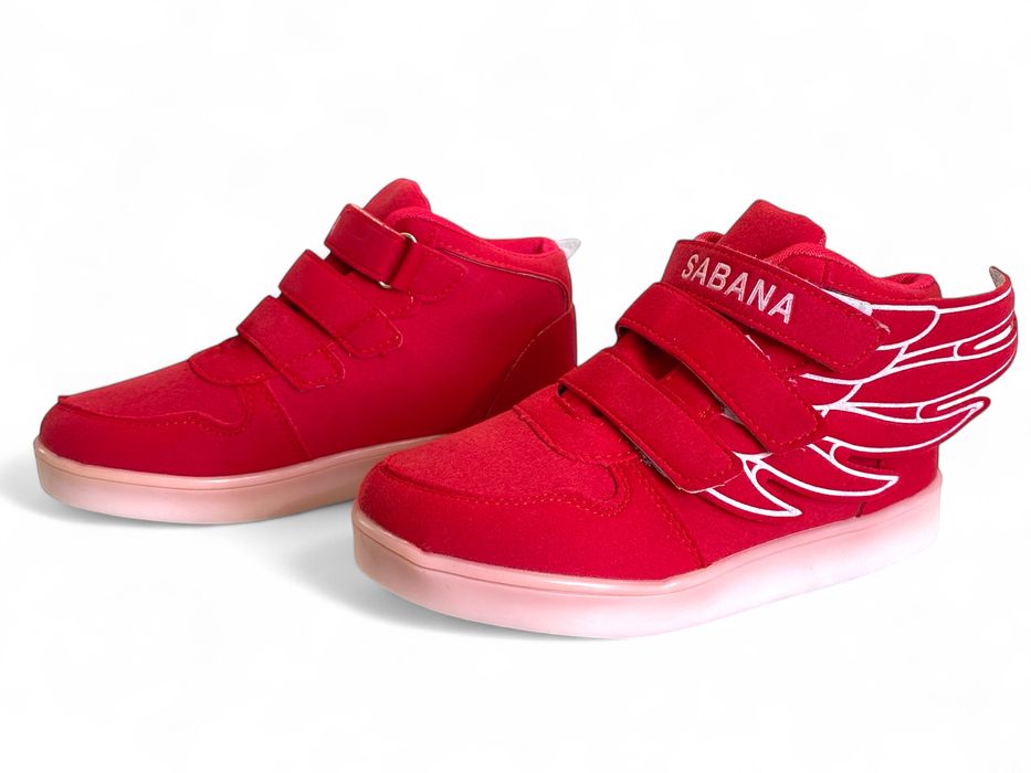 Sportowe buty dziecięce szkolne na rzepy led świecące 6597 rozm. 35