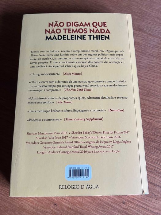 Não Digam Que Não Temos Nada      MADELEINE THIEN