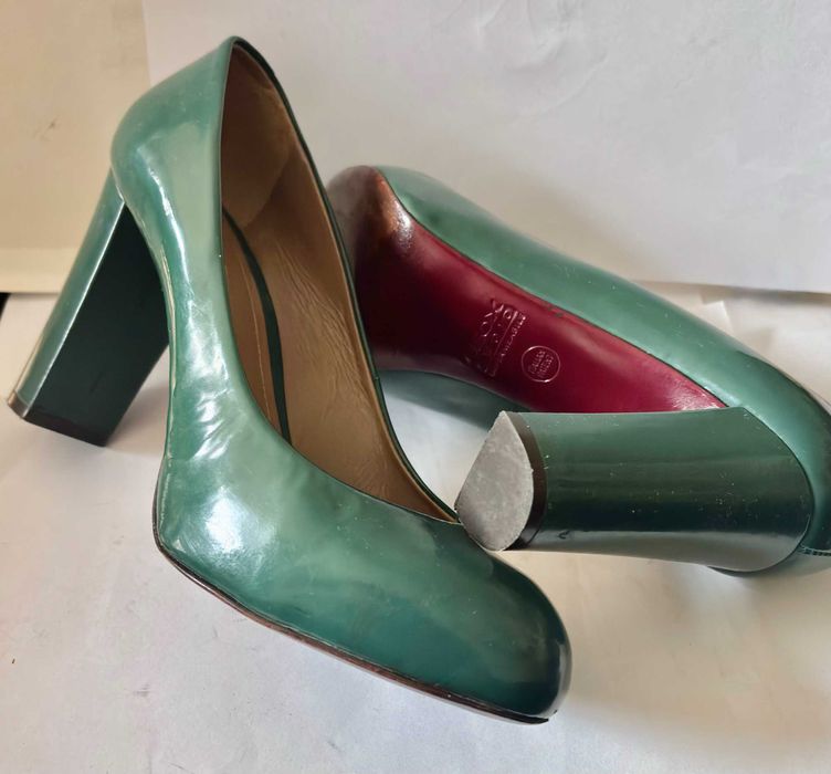 GEOX czółenka, szpilki na słupku czerwona podeszwa