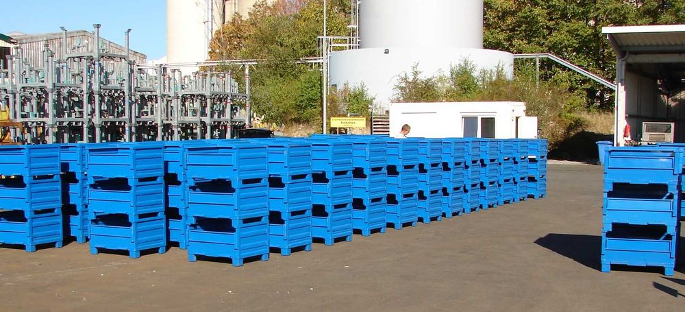 pojemnik blaszany 800x600x500 mm  1/4 Gitterbox