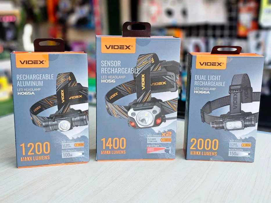 VIDEX налобні ліхтарики, з червоним світлом; Відекс тактичні на голову