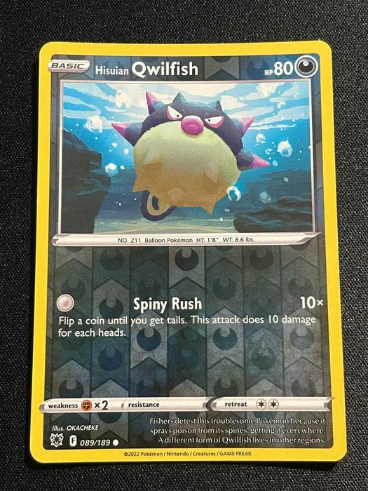 Carta Pokémon Hisuian Qwilfish 89/189 Astral Radiance