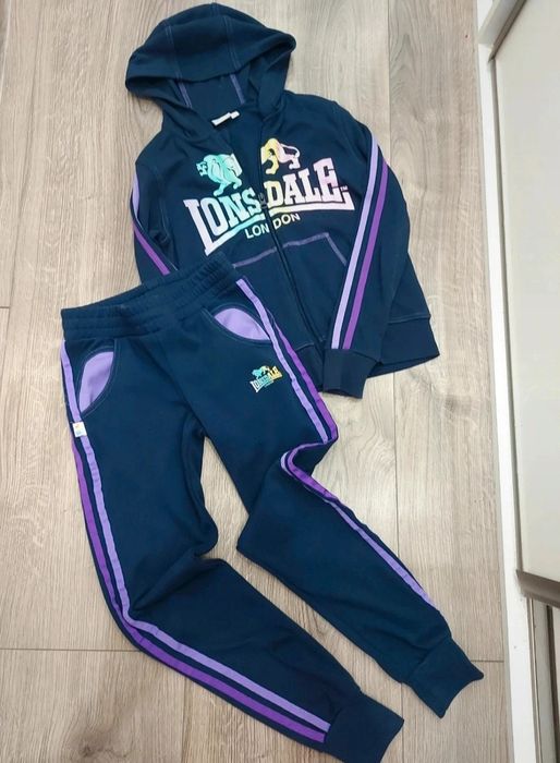 Dres sportowy Lonsdale komplet dresowy bluza  i spodnie r.134/140cm