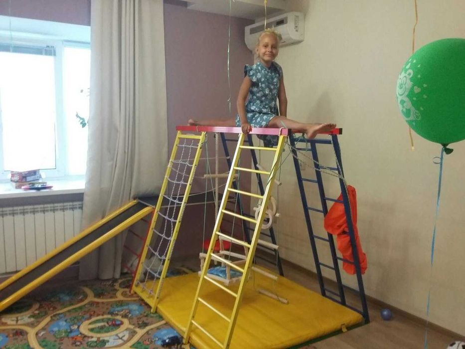 Игровая площадка, детский спортивный комплекс, горка, домик, качели