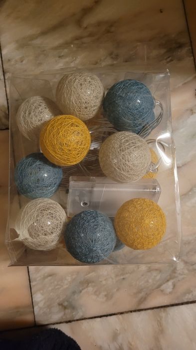 Lampki do pokoju, żółte zielone białe na baterie