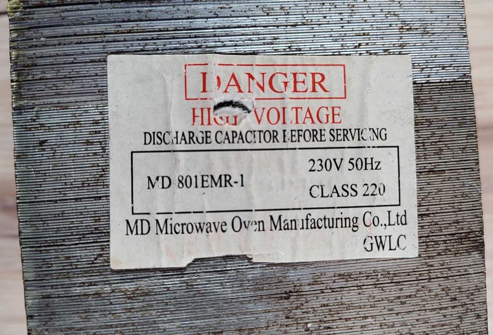 Transformator z mikrofalówki MD801-EMR-1 800W zgrzewarka