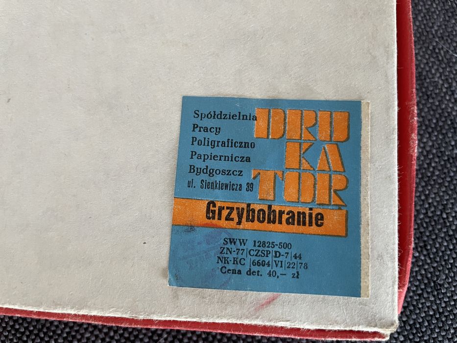 Gra planszowa grzybobranie prl
