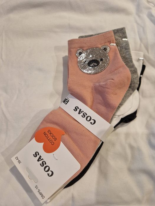 Nowe damskie skarpetki 39-42, 5 szt