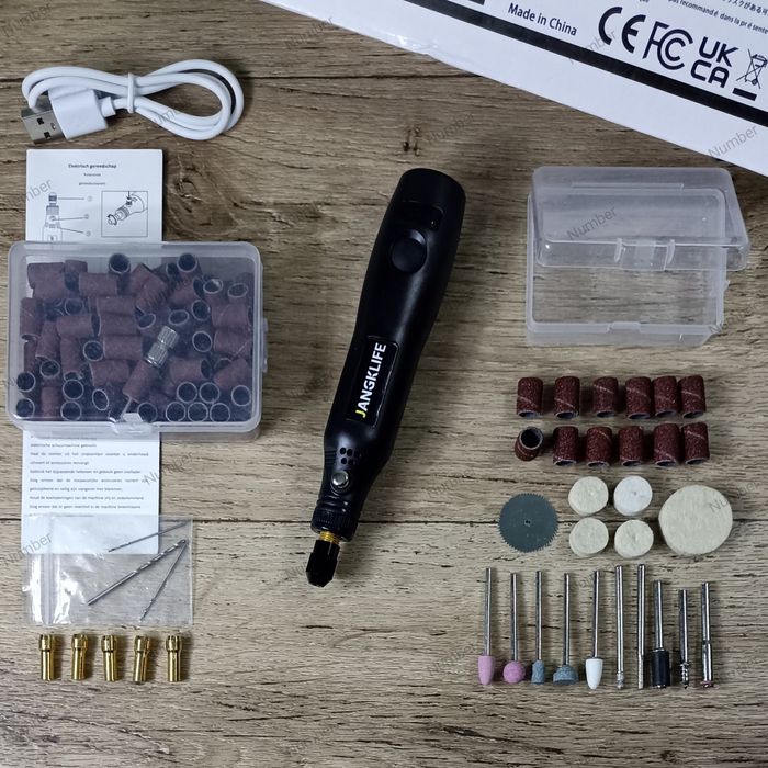Міні гравер Jangklife 136 насадок + Кейс  3-швидкості  Акумулятор