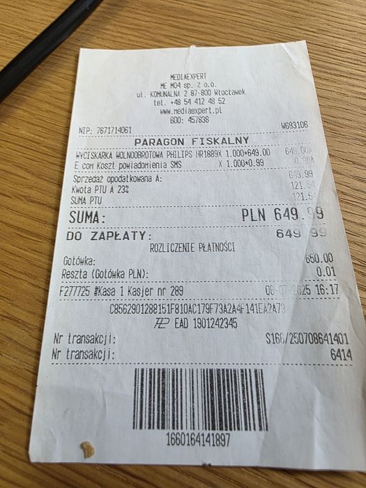 Sprzedam wyciskarkę wolnoobrotowa do soków.