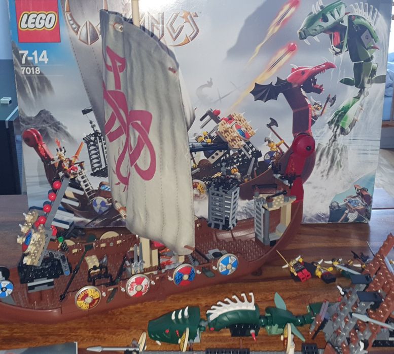Lego Vikings Drakkar Okręt Wikingów 7018 oraz 7020