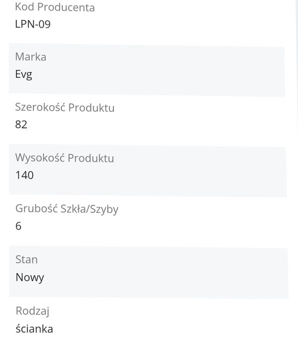 Parawan nawannowy szklany