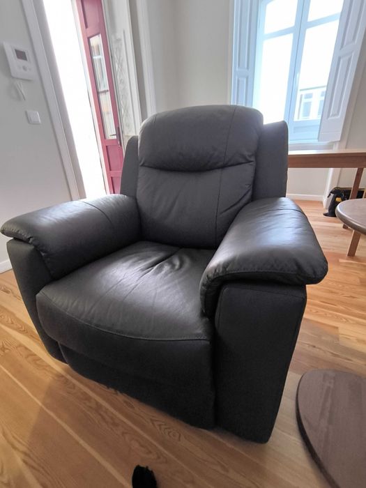 Super comfortable leather recliner armchair