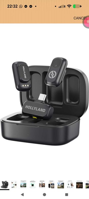 Microfone de lapela hollyland para telemóveis