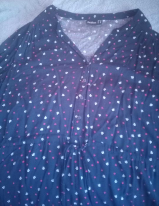 Sukienka damska granatowa w serca i kotwice r. XL