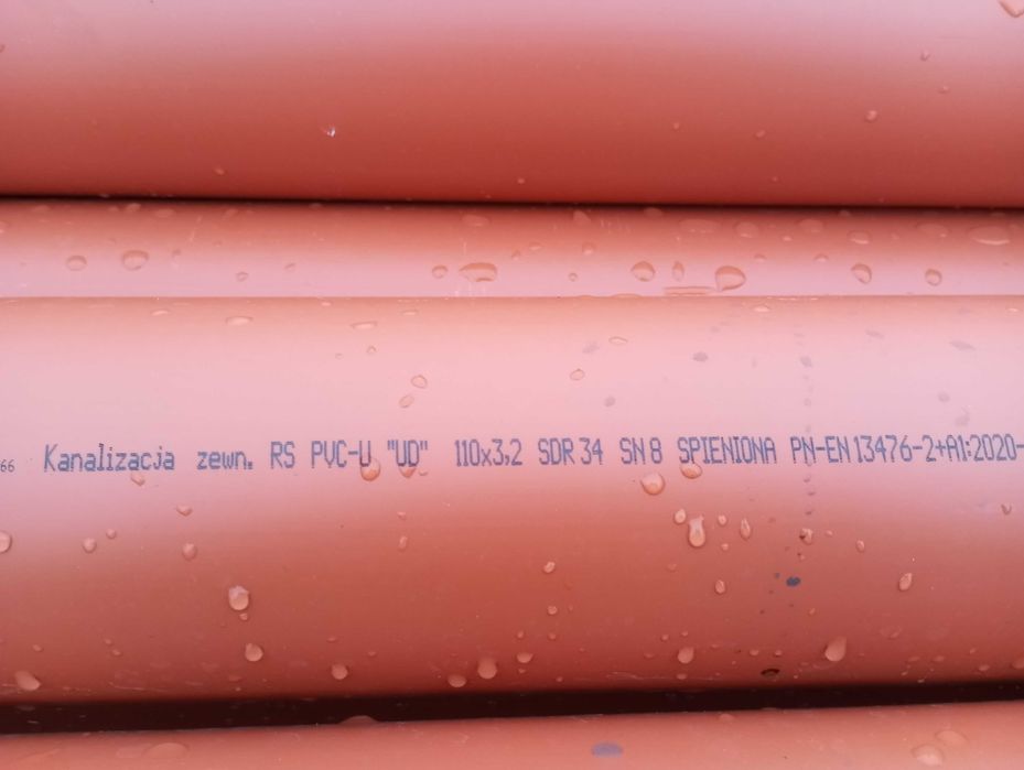 Rura kanalizacyjna pcv fi 110 sn8 odcinek 3m cena brutto