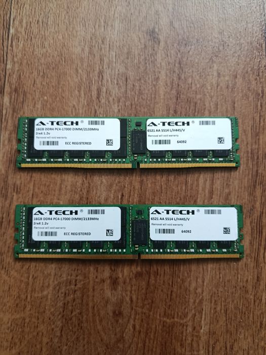 Продам ddr4 ecc reg 32 gb 2x16gb