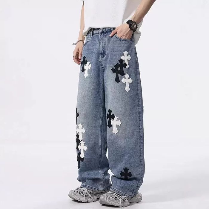 Джинси Chrome Hearts прямі тренд 2026 Джинсы Хром Харст