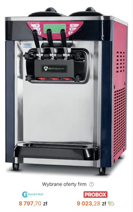 na GWARANCJI Maszyna do Lodów Włoskich 2x6l RQBJ NA188S-P