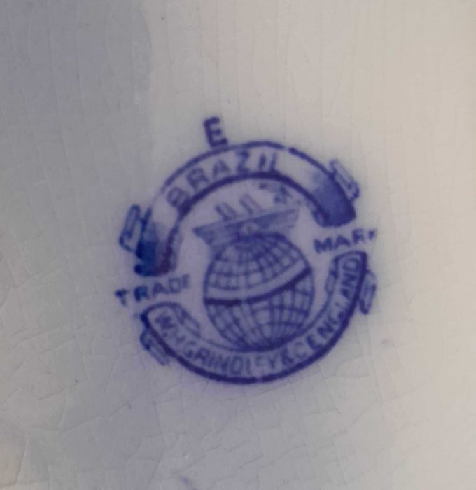 2 Pratos Rasos Faiança W.H. Grindley 1891 - BRASIL - MINT