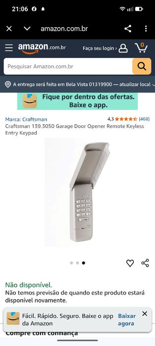 Sistema de entrada sem controle remoto