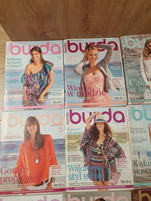 Gazetki Burda z wykrojami rocznik 2010 sztuk 10