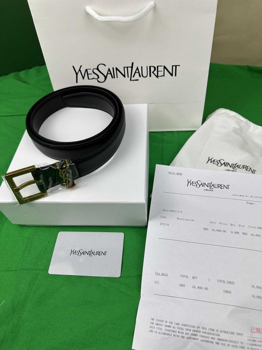 Pasek YSL z pudłkiem i torebka nowośc czarny Premium