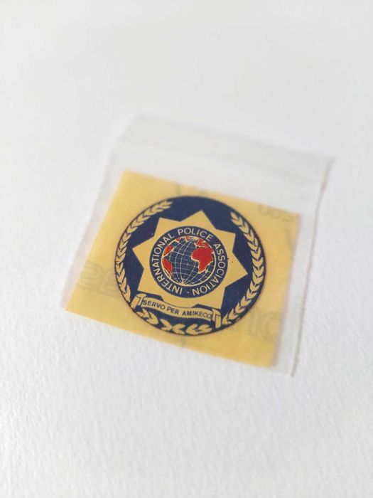 Autocolante Vintage IPA - International Police Association (Servo per Amikeco)