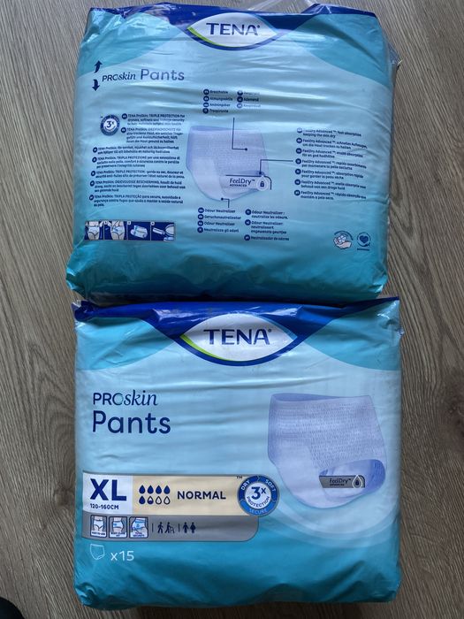 2 nowe opakowania Pieluchomajtek XL