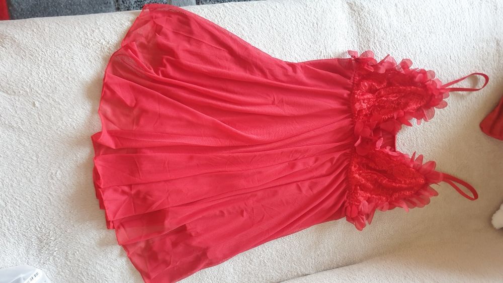 Koszulka nocna czerwona nowa L