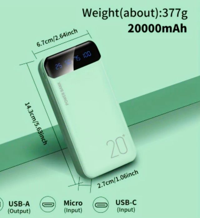 Павербанки  20000 mAh новий